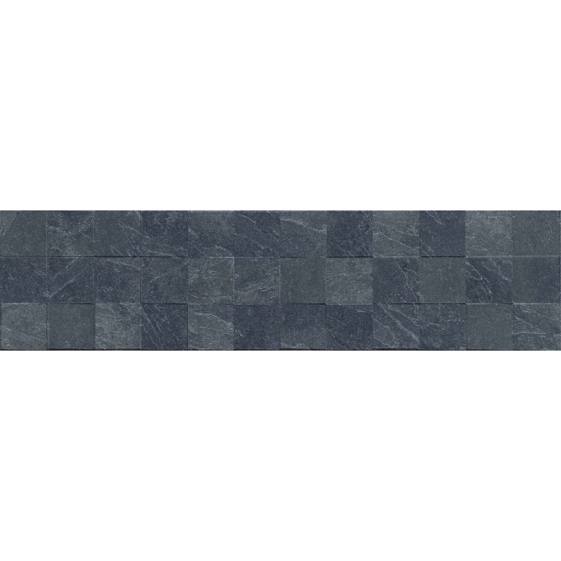 Mexen Icon Lyon Nero mázas csiszolt greslap, 120 x 30 cm, matt fali csempe - TL712-120-030-52