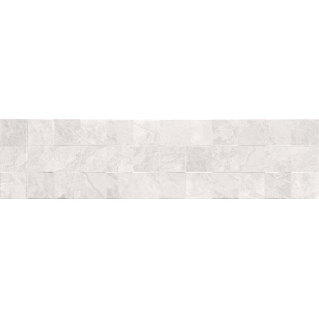 Mexen Icon Lyon Bianco gres glazurat rectificat G1, faianță de perete 120 x 30 cm, mat - TL712-120-030-53