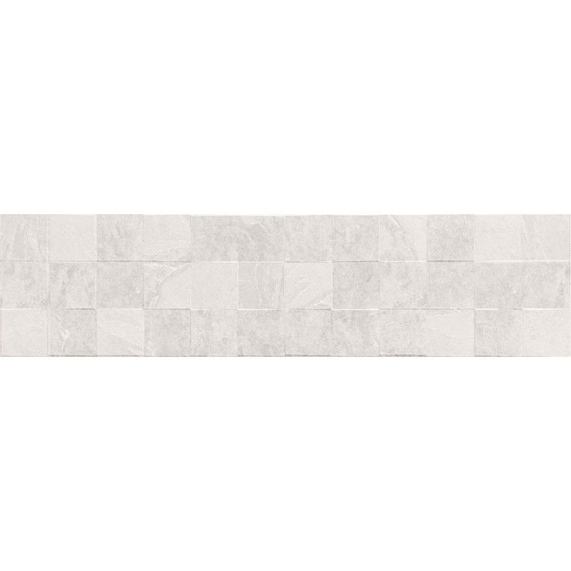 Mexen Icon Gres mat rectificat Lyon Bianco G1, placă de perete 120 x 30 cm - TL712-120-030-53