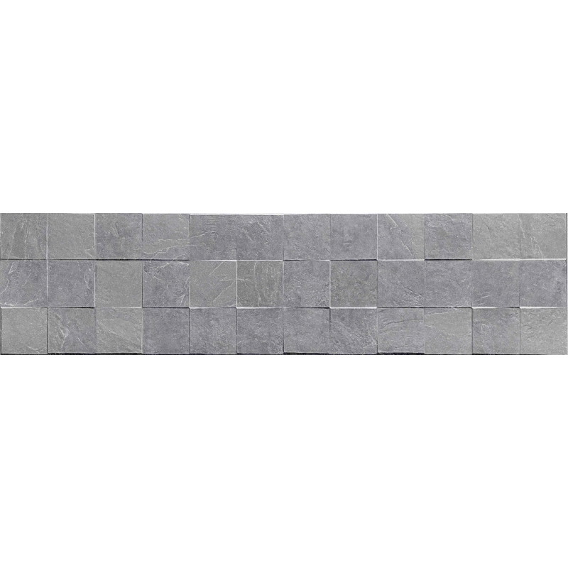 Mexen Icon Lyon Gris gres smălțuit rect. G1, plăcuță de perete 120 x 30 cm, mat - TL712-120-030-54