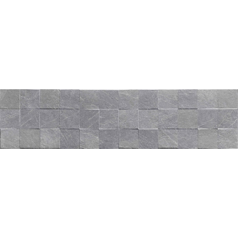 Mexen Icon Lyon Gris gres smălțuit rect. G1, plăcuță de perete 120 x 30 cm, mat - TL712-120-030-54