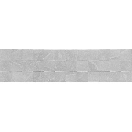 Mexen Icon Lyon Silver gres glazurat rect. G1, placă de perete 120 x 30 cm, mat - TL712-120-030-55