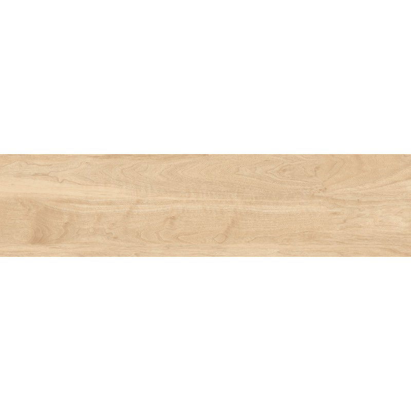 Mexen Riga Gres porțelanat rectificat Crema, placă cu aspect de lemn pentru podea și perete, 120 x 30 cm, mat