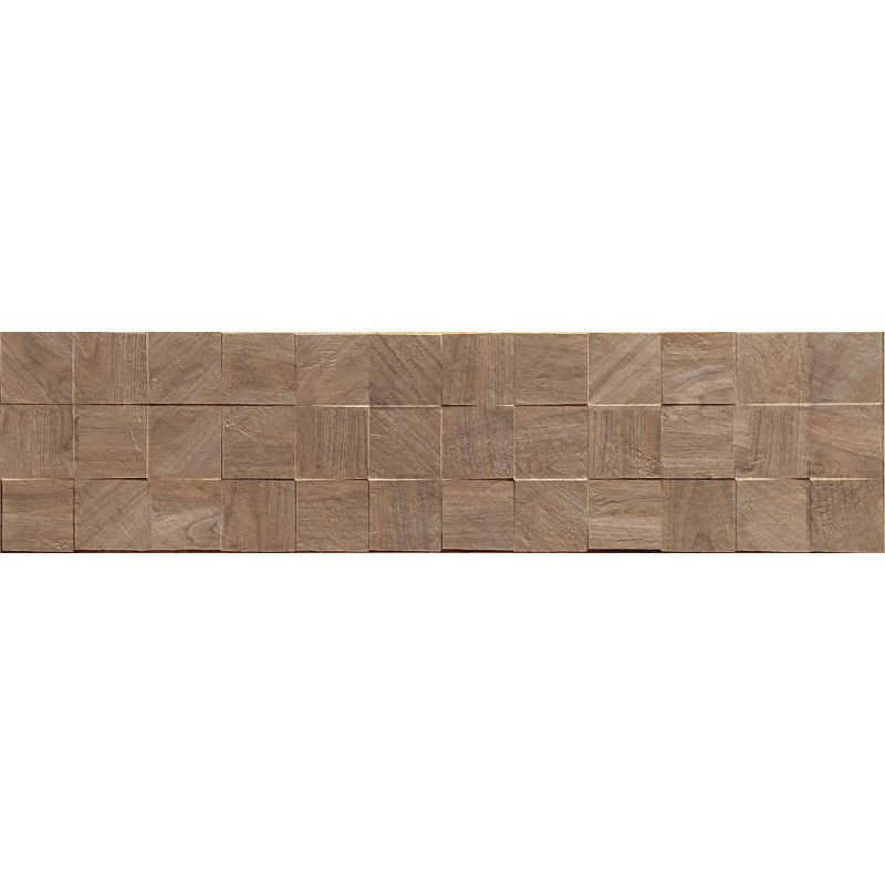Mexen Riga Lyon Brown gres glazurat rectificat G1, placă cu aspect de lemn pentru podea-perete 120 x 30 cm, mat