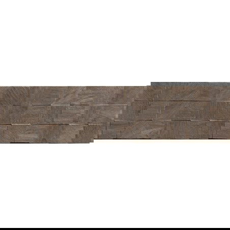 Mexen Riga Lyon Choco gres smălțuit rectificat G1, placă de gresie tip lemn pentru podea și perete 120 x 30 cm, mat