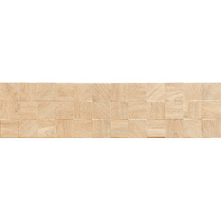 Mexen Riga Lyon Crema gres glazurat rectificat G1, placă de perete imitatie lemn 120 x 30 cm, mat - TL713-120-030-53