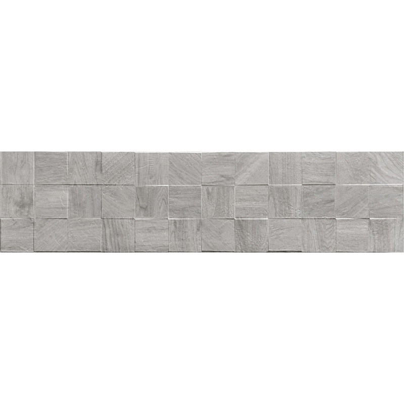 Mexen Riga Lyon Grey gres glazurat rectificat G1, placă de perete imitatie lemn 120 x 30 cm, mat - TL713-120-030-54