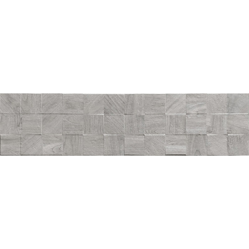 Mexen Riga Lyon Grey gres glazurat rectificat G1, placă de perete imitatie lemn 120 x 30 cm, mat - TL713-120-030-54