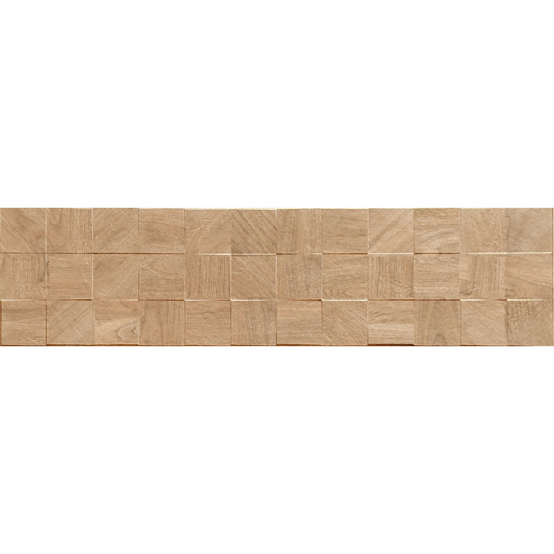 Mexen Riga Lyon Honey gres smălțuit rectificat G1, placă de perete cu aspect de lemn 120 x 30 cm, mat - TL713-120-030-56