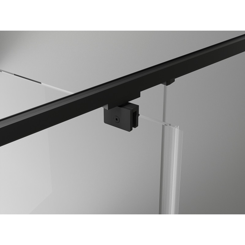 Mexen Exo-3S cabina de duș cu 3 pereți cu ușă batantă 105 x 80 cm, transparentă, neagră - 819-105-080-70-00-3S