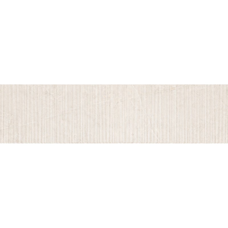 Mexen Flamingo Mayolica Bianco gres glazurat rectificat G1, plăcuță de perete 120 x 30 cm, carving - TL715-120-030-50