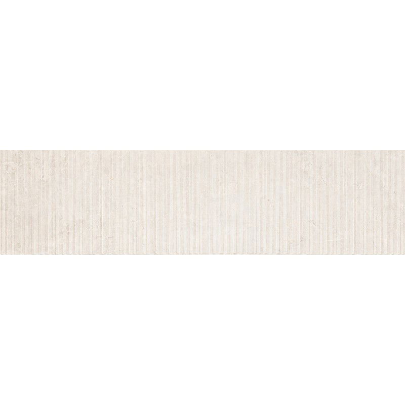 Mexen Flamingo Mayolica Bianco gres glazurat rectificat G1, placă pardoseală-perete 120 x 30 cm, carving - TL715-120-030-50