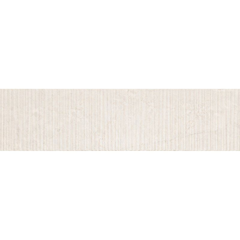 Mexen Flamingo Mayolica Bianco gres glazurat rectificat G1, plăcuță de perete 120 x 30 cm, carving - TL715-120-030-50