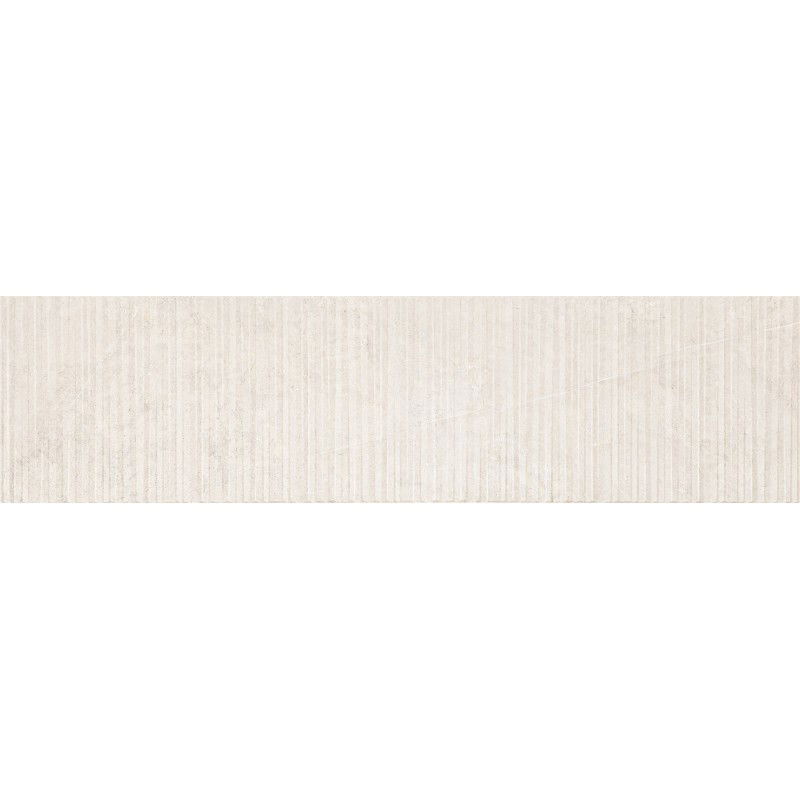 Mexen Flamingo Mayolica Bianco gres glazurat rectificat G1, placă pardoseală-perete 120 x 30 cm, carving - TL715-120-030-50