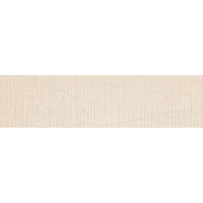 Mexen Flamingo Mayolica Crema gres smălțuit rectificat. G1, placă de podea și perete 120 x 30 cm, carving - TL715-120-030-51