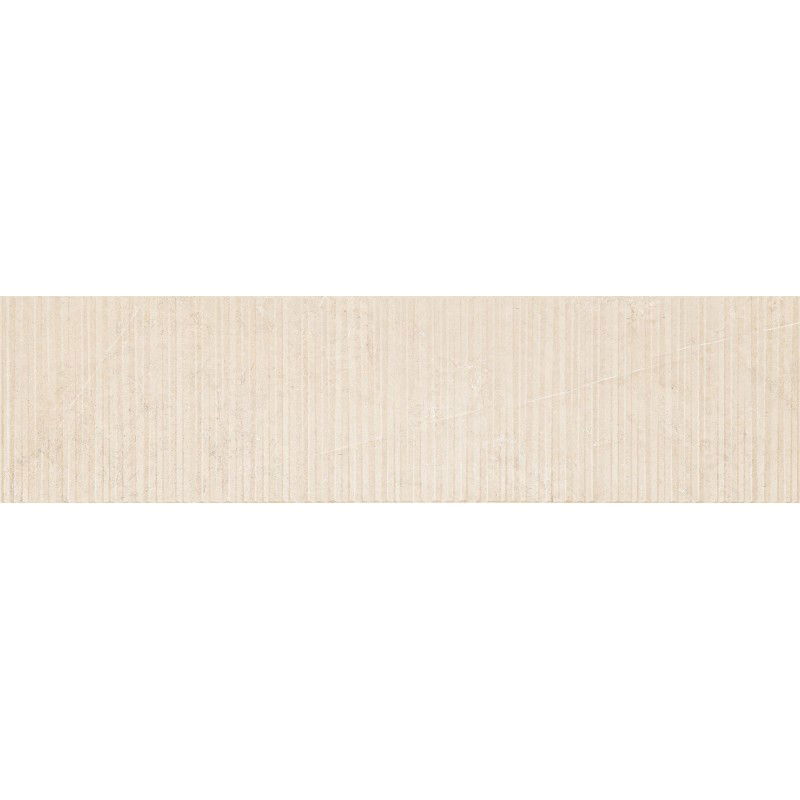 Mexen Flamingo Mayolica Crema gres smălțuit rectificat. G1, placă de podea și perete 120 x 30 cm, carving - TL715-120-030-51