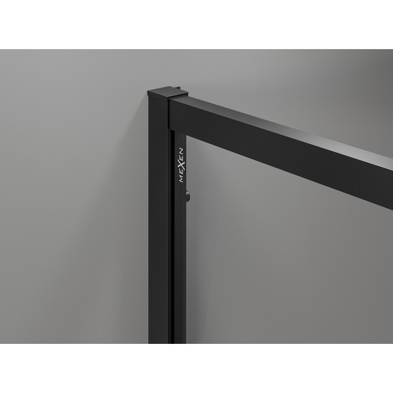 Mexen Exo-R 3S cabina de duș cu 3 pereți, rabatabilă 120 x 85 cm, transparentă, neagră - 819-120-085-70-00-3S