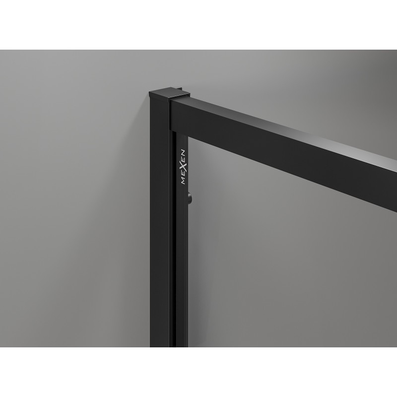 Mexen Exo-3S cabina de duș cu 3 pereți, batantă 130 x 95 cm, transparentă, neagră - 819-130-095-70-00-3S