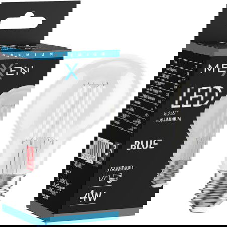Mexen Vintis LED filament égő E27, A60, 4W, 55 lm, kék - L150-E27-04XX-47