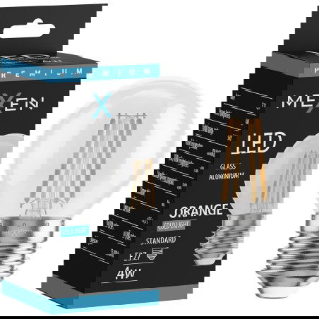 Mexen Vintis Bec LED filament E27, G45, 4W, 55 lm, portocaliu - L156-E27-04XX-48