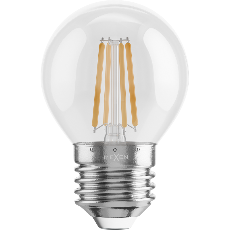 Mexen Vintis 10x LED filament izzó E27, G45, 4W, 55 lm, narancssárga - L156-E27-04XX-48x10