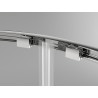 Mexen Exo-S Duo aszimetikus, tolóajtós, félköríves zuhanykabin 120 x 80 cm, átlátszó, króm - 8132-120-080-01-00