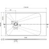 Mexen Hugo tăviță de duș dreptunghiulară SMC 170 x 90 cm, piatră albă - 42159017