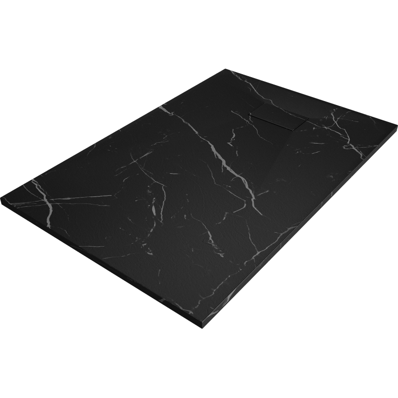 Mexen Hugo SMC 130 x 70 cm-es téglalap alakú zuhanytálca, fekete kő - 42757013