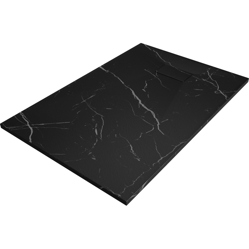 Mexen Hugo SMC 110 x 80 cm-es téglalap alakú zuhanytálca, fekete kő - 42758011