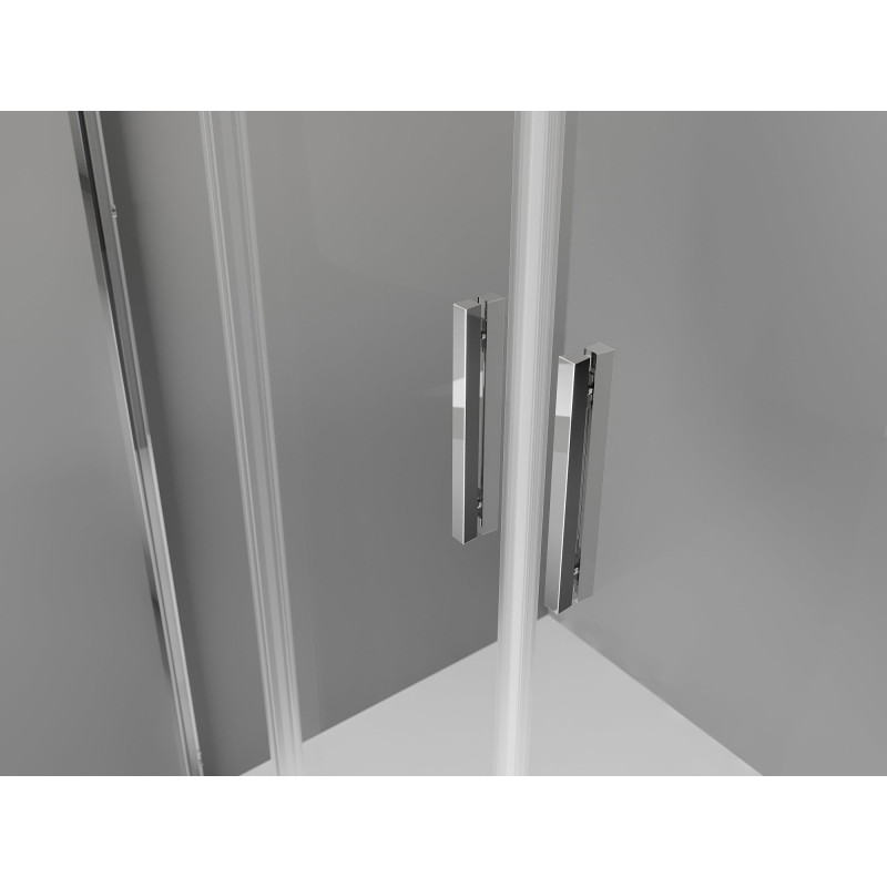 Mexen Exo-S Duo 3S 3-oldalú, tolóajtós zuhanykabin 170 x 95 cm, átlátszó, króm - 8152-170-095-01-00-3S