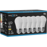 Mexen Nova 6x LED izzó E27, G45, 8W, Meleg - 3000K, 840 lm - L101-E27-0830-01x06