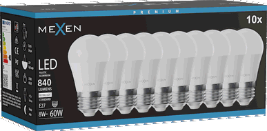 Mexen Nova 10x LED izzó E27, G45, 8W, Semleges - 4000K, 840 lm - L101-E27-0840-01x10