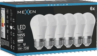 Mexen Nova 6x Bec LED E27, G45, 10W, Neutră - 4000K, 1055 lm - L101-E27-1040-01x06