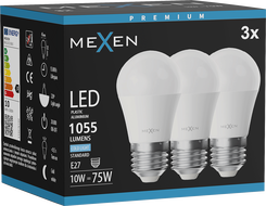 Mexen Nova 3x Bec LED E27, G45, 10W, Rece - 6500K, 1055 lm - L101-E27-1065-01x03