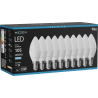 Mexen Nova 10x LED izzó E14, C37, 1W, Hideg - 6500K, 105 lm - L102-E14-0165-01x10