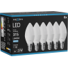 Mexen Nova 6x LED izzó E14, C37, 3W, Hideg - 6500K, 315 lm - L102-E14-0365-01x06