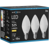 Mexen Nova 3x Bec LED E14, C37, 5W, Caldă - 3000K, 525 lm - L102-E14-0530-01x03