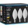Mexen Nova 3x Bec LED E14, C37, 6W, Caldă - 3000K, 630 lm - L102-E14-0630-01x03