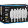 Mexen Nova 6x Bec LED E14, C37, 8W, Caldă - 3000K, 840 lm - L102-E14-0830-01x06