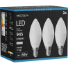Mexen Nova 3x Bec LED E14, C37, 9W, Neutru - 4000K, 945 lm - L102-E14-0940-01x03