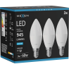 Mexen Nova 3x Bec LED E14, C37, 9W, Rece - 6500K, 945 lm - L102-E14-0965-01x03