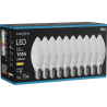 Mexen Nova 10x LED izzó E14, C37, 10W, Meleg - 3000K, 1055 lm - L102-E14-1030-01x10