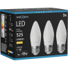 Mexen Nova 3x Bec LED E27, C37, 5W, Caldă - 3000K, 525 lm - L102-E27-0530-01x03