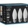 Mexen Nova 3x LED izzó E27, C37, 5W, Semleges - 4000K, 525 lm - L102-E27-0540-01x03