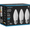 Mexen Nova 3x Bec LED E27, C37, 5W, Rece - 6500K, 525 lm - L102-E27-0565-01x03