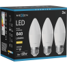 Mexen Nova 3x LED izzó E27, C37, 8W, Meleg - 3000K, 840 lm - L102-E27-0830-01x03
