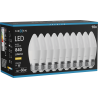 Mexen Nova 10x LED izzó E27, C37, 8W, Meleg - 3000K, 840 lm - L102-E27-0830-01x10