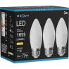 Mexen Nova 3x Bec LED E27, C37, 10W, Caldă - 3000K, 1055 lm - L102-E27-1030-01x03