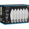 Mexen Nova 6x LED izzó E27, C37, 10W, Semleges - 4000K, 1055 lm - L102-E27-1040-01x06