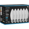 Mexen Nova 6x Bec LED E27, C37, 10W, Rece - 6500K, 1055 lm - L102-E27-1065-01x06